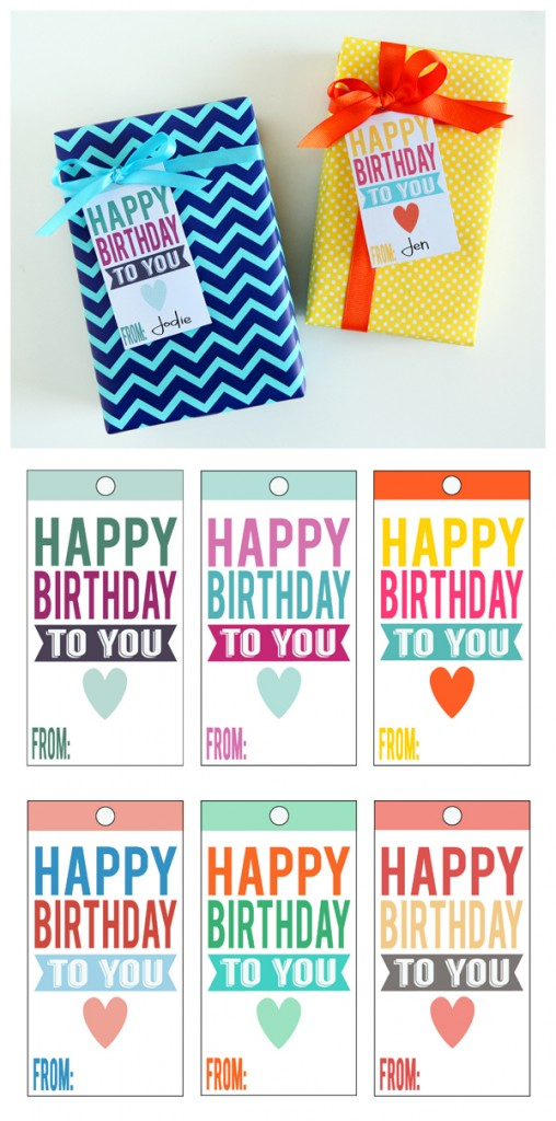 Printable Happy Birthday Tags Eighteen25