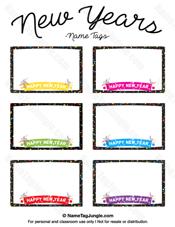 Printable New Year s Name Tags