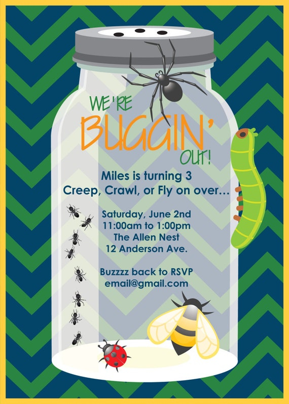 Printable Or Emailable Bugs Insect Birthday Party By Bugluv