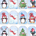 Printable Penguin Holiday Gift Tags Instant Digital Download Etsy