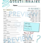 Printable Secret Santa Questionnaire For Gift Exchange Work Etsy