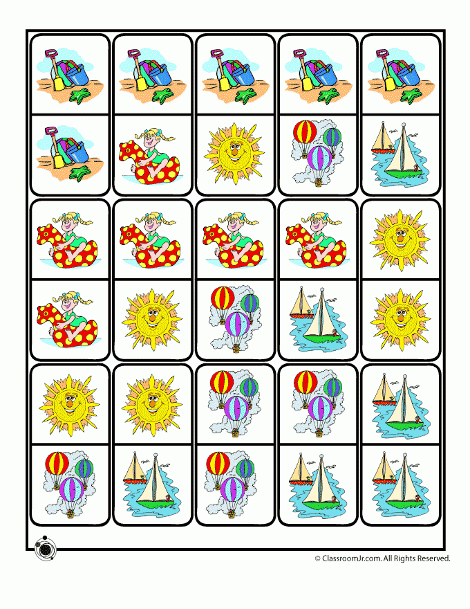 Printable Summer Dominoes Woo Jr Kids Activities