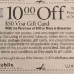 Publix Coupon For 10 Off 50 VISA Gift Card Who Said Nothing In Life