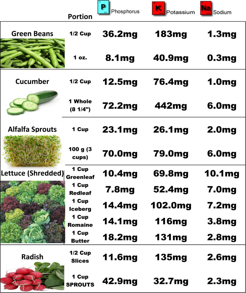 Renal Diet Food Charts Top Renal Diet Foods Dialysis Renal 