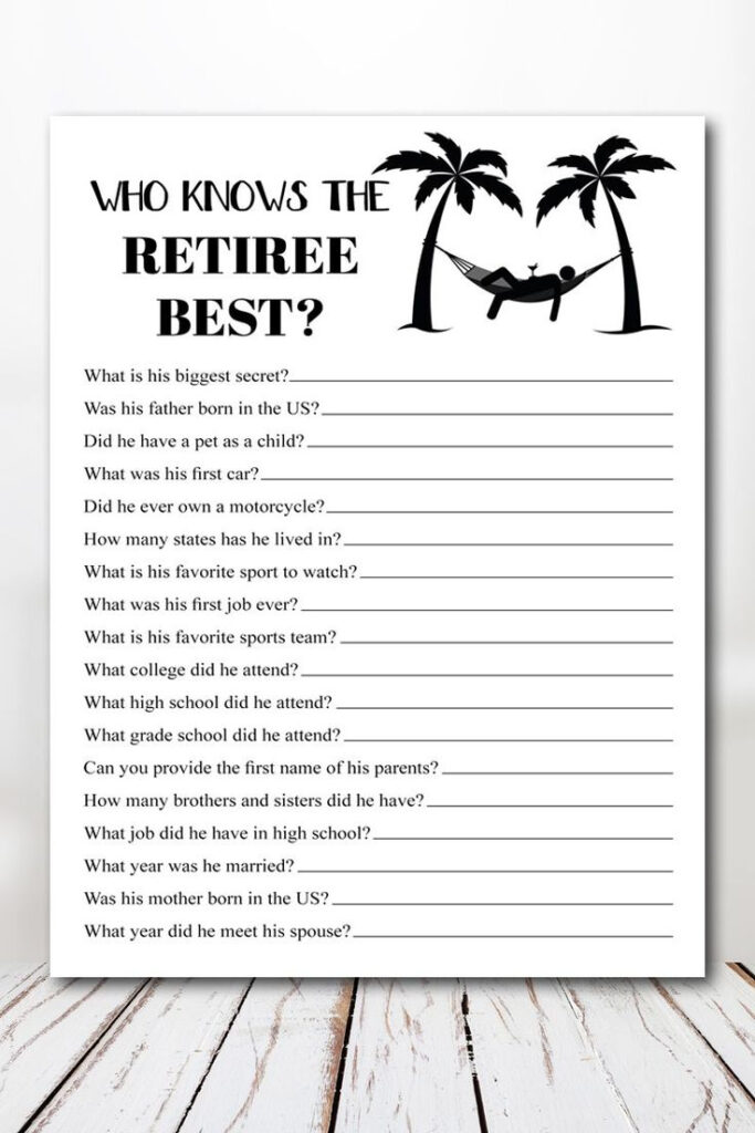 Retirement Party Games Retirement Bingo Teacher Retirement Game 