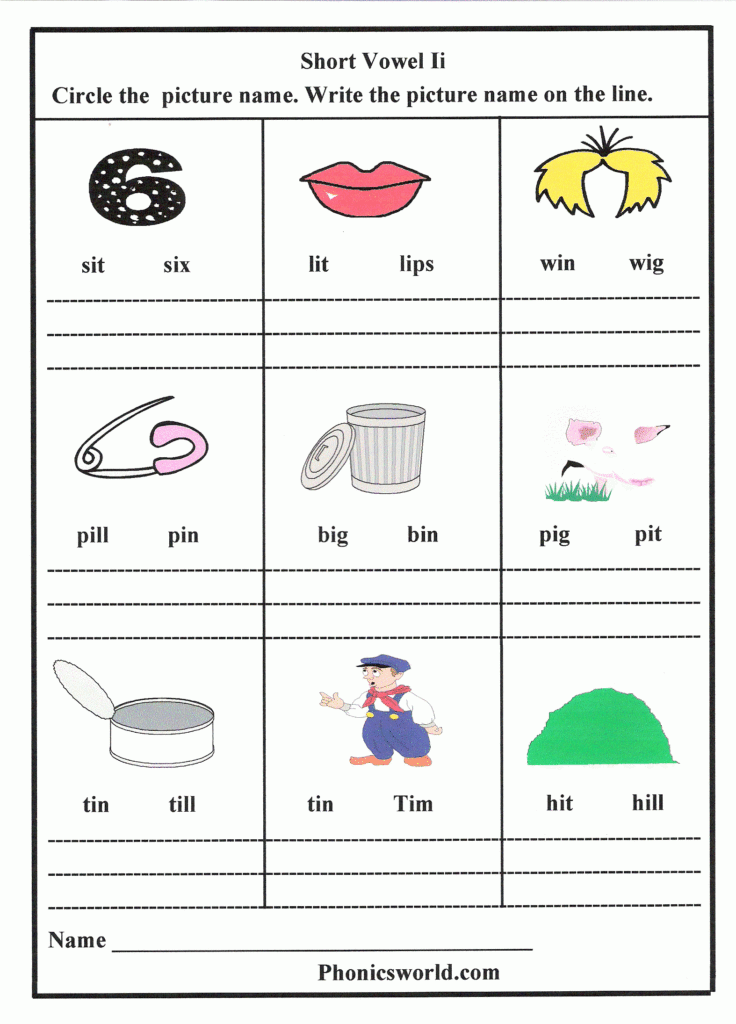 Short i Sound Worksheet Phonics Activities Phonics Creative Teaching