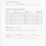 Simple Reimbursement Form Template Business
