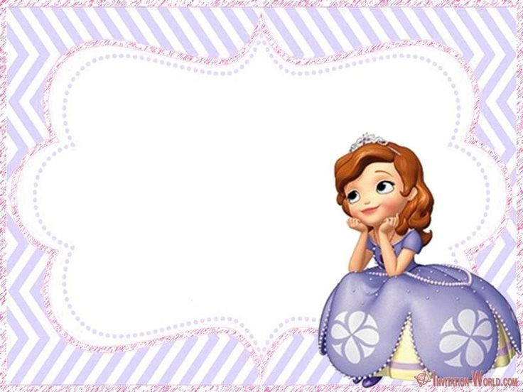 Sofia The First Blank Invitation Invitation World Sofia 