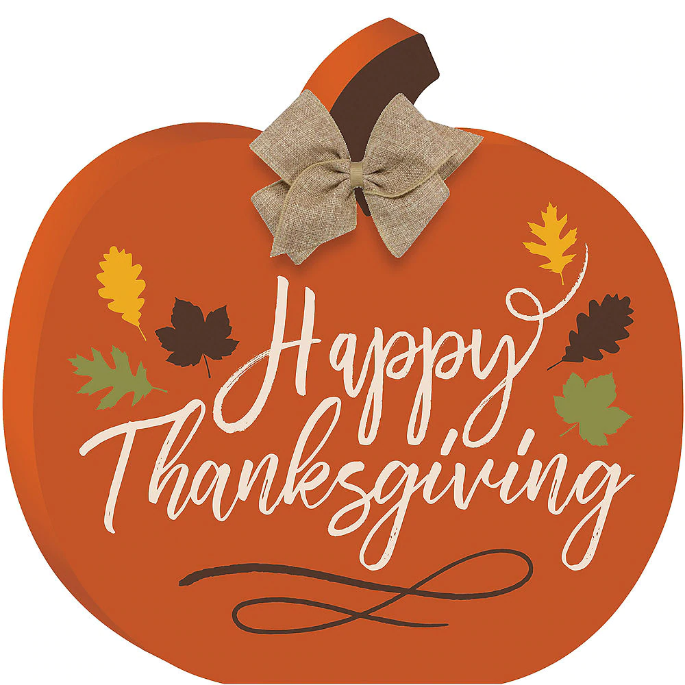 Thanksgiving Pumpkin Sign 8 3 4in X 9in Party City Happy 