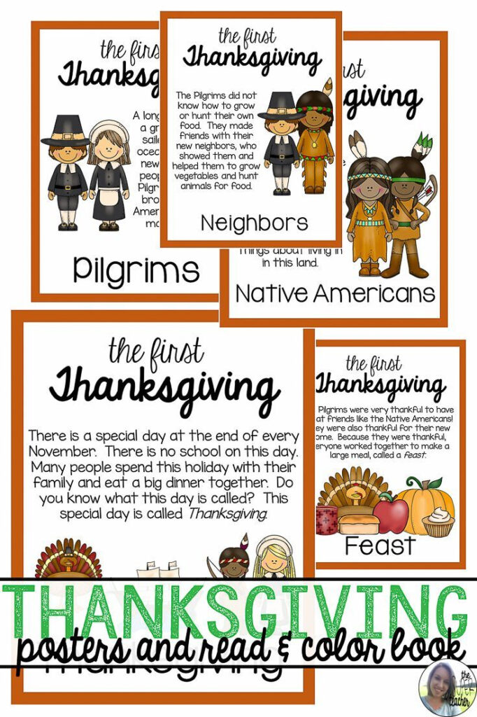 The First Thanksgiving Story Posters And Coloring Book The First 