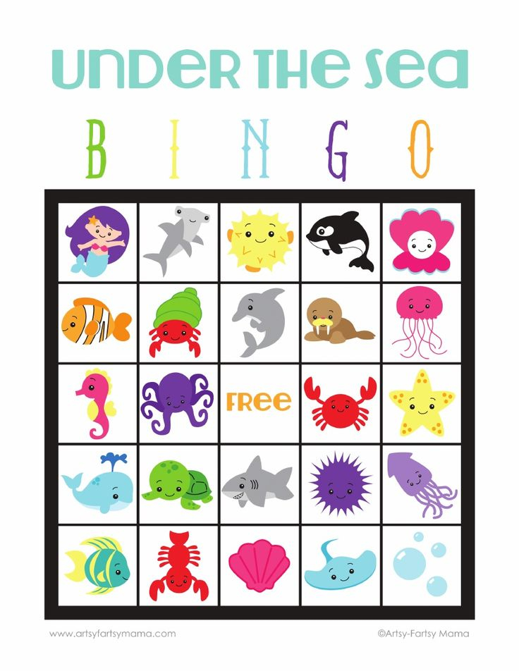 Under The Sea Bingo Scribd Mermaid Party Games