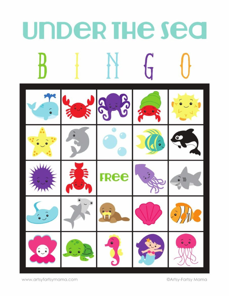 Under The Sea Bingo Scribd Under The Sea Games Ocean Kids Under 