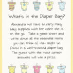 What s In The Diaper Bag Baby Shower Game Stock The