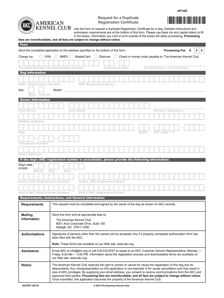 What To Do If I Lost My Akc Papers Fill Online Printable Fillable 