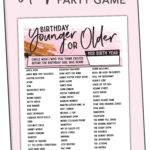 Younger Or Older Women s Birthday Party Game 106B Wild Truth Design