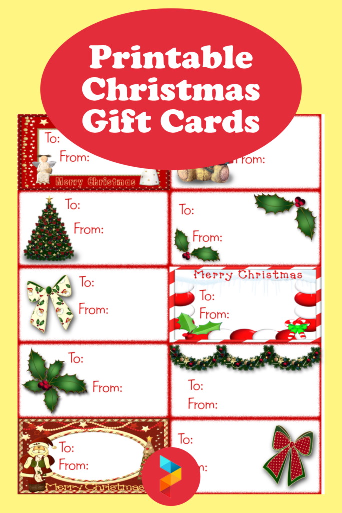10 Best Free Printable Christmas Gift Cards Printablee