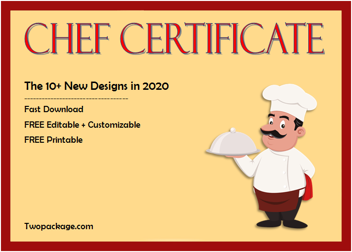 10 Chef Certificate Templates Free Download