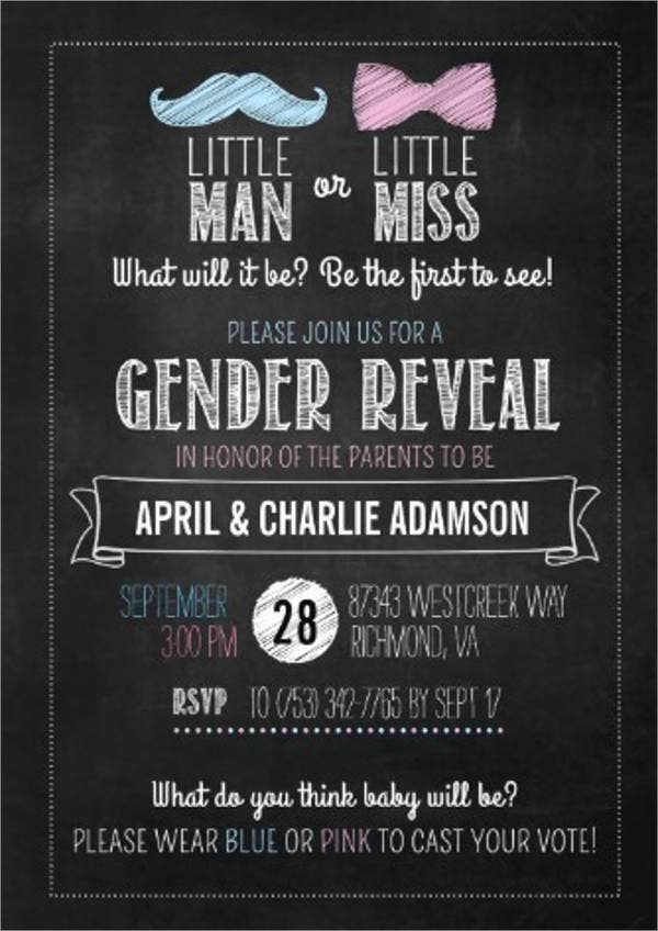 10 Gender Reveal Party Invitations PSD AI Free Premium Templates