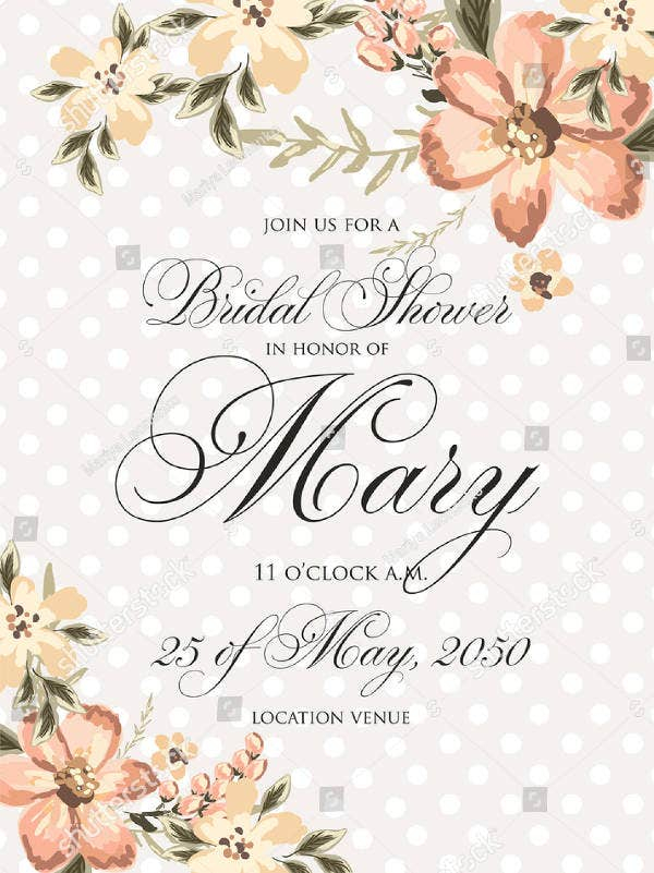 15 Rustic Bridal Shower Invitation Designs Templates PSD AI 