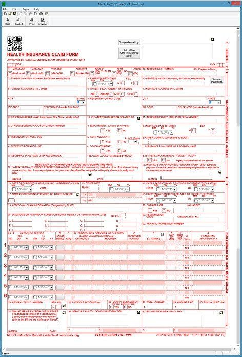 1500 Claim Form Free Cms 1500 Software Hcfa 1500 Software At 79 Ly 