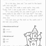 1St Grade Reading Comprehension Worksheets Multiple Choice Db excel