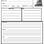 2nd Grade Book Report Fiction Printable Pdf Download