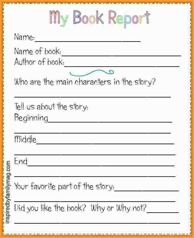 2Nd Grade Book Report Template 9 PROFESSIONAL TEMPLATES 2nd Grade 