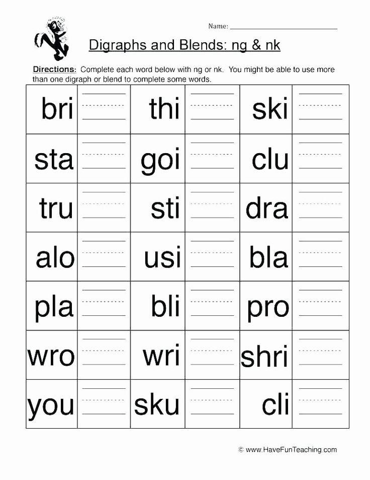 2nd Grade Consonant Blends Worksheets Digraph Blends Worksheets 