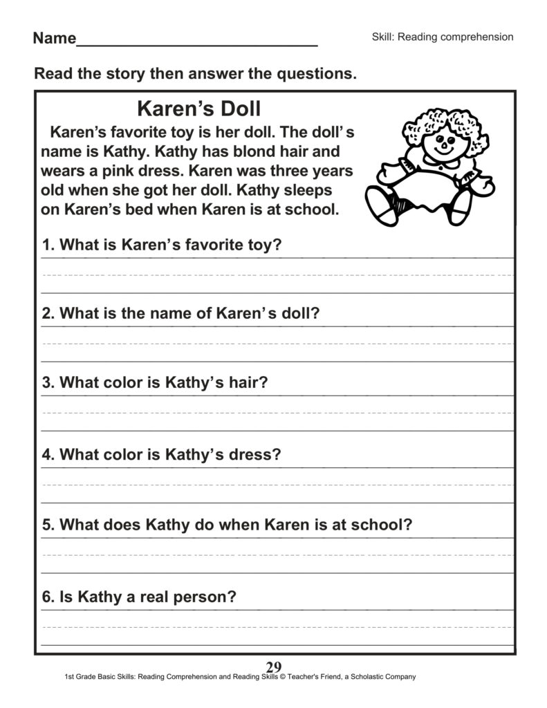 2nd Grade Reading Comprehension Worksheets Multiple Choice Times 