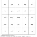 2nd Grade Sight Words Bingo Cards To Download Print And Customize