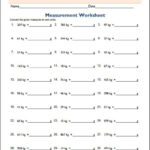 5th Grade Measurement Worksheet