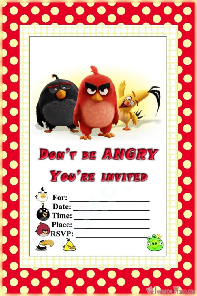 8 Free Angry Birds Invitation Templates Invitation World