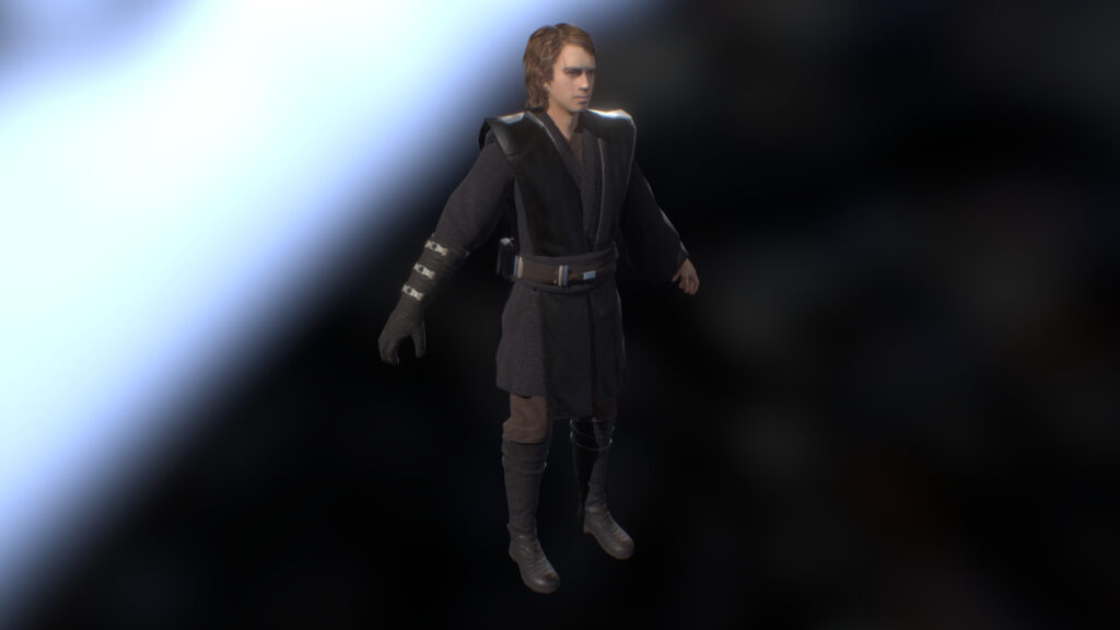 Anakin Skywalker Low Poly Download Free 3D Model By Stym cc8a36a 