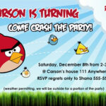 Angry Birds Birthday Invitation Template Free Birthday Party