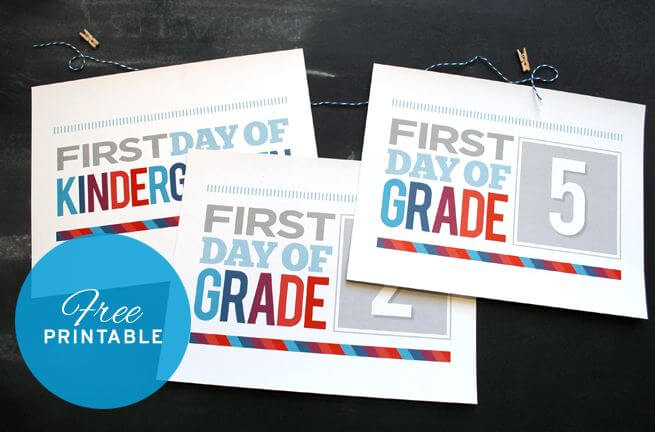 Back To School FREE First Day Printables