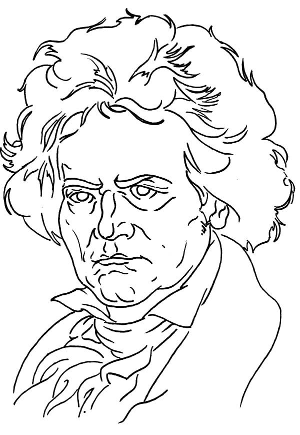 Beethoven Outline Coloring Pages Best Place To Color