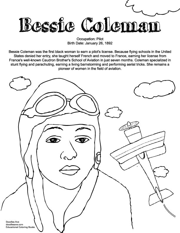Bessie Coleman Bessie Coleman Black History Month Activities Black 