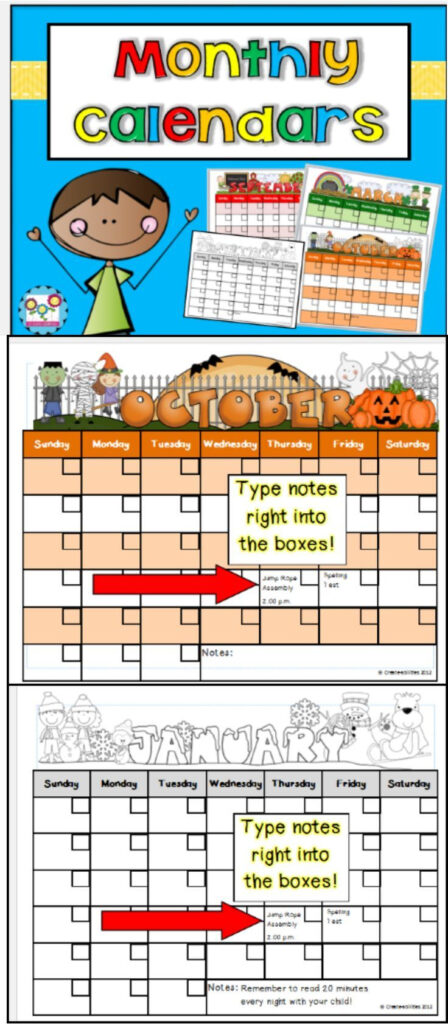 Best 25 Monthly Calendars Ideas On Free School Calendar Classroom 