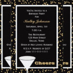 Birthday Invitation Template For Adults Free Sample Vint Birthday