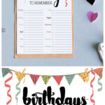 Birthday Reminder Free Printable Six Clever Sisters Happy Birthday