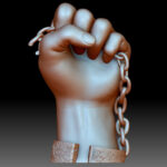 Black Lives Matter Fist Sign Hand Sign Logo Emblem 3D Printable 3D