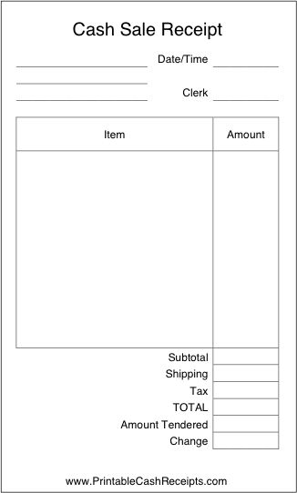 Cash Sale Receipt Invoice Template Word Receipt Template Label