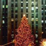 Christmas Tree Lights City Festival 4K Ultra HD Mobile Wallpaper