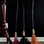 Colorful Diy Witch Broom Diy Halloween Witch Witch Diy Dollar Tree