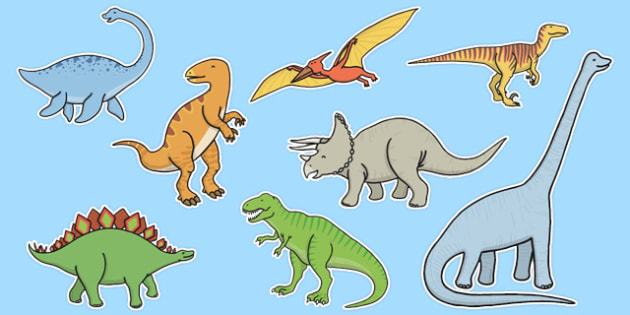 Dinosaur Cut Outs Primary Resources teacher Made 