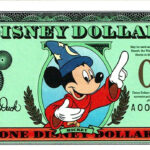 Disney 1997 AA 1 One Dollar Sorcerer Mickey 25th Anniversary