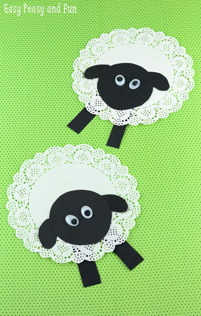 Doily Sheep Craft Easy Peasy And Fun