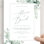 Download Printable Eucalyptus Boho Wedding Invitation PDF