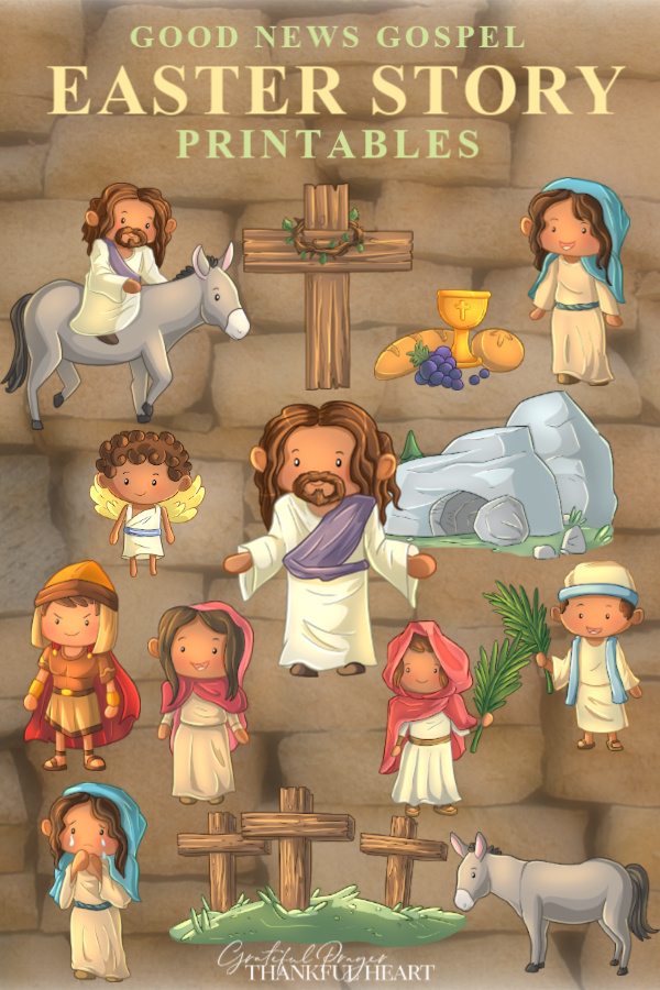 Easter Story Printable Package Grateful Prayer Thankful Heart