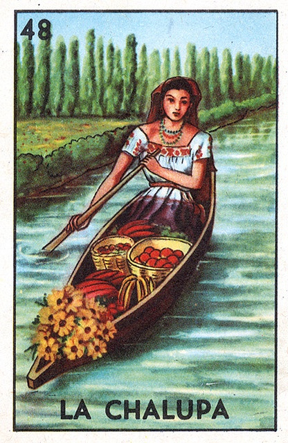 El Chalupa Retro Illustration Loteria Cards Loteria